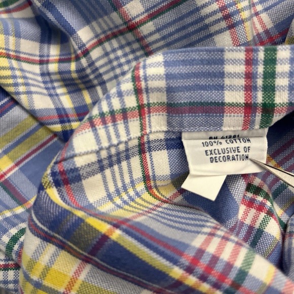 Polo Ralph Lauren‎ Oxford Shirt Button Up Multicolored Plaid Long Sleeve XXL - Picture 10 of 11